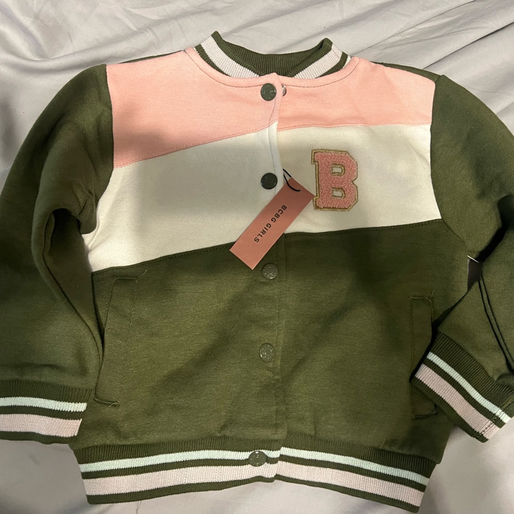 BCBGirls Olive and Pink Kids Jacket